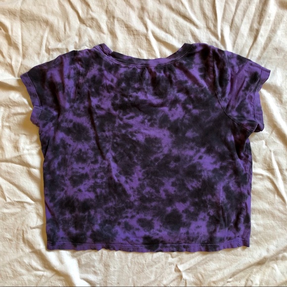 Purple and Black Tye-Dye “Happy Thoughts” shirt - Picture 5 of 5
